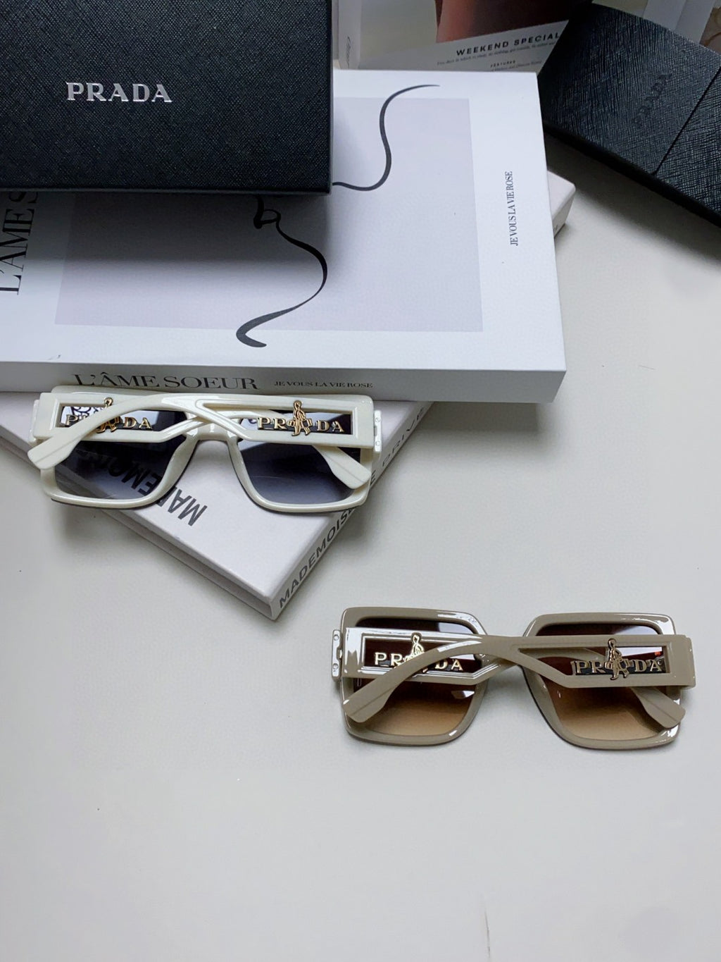 Prada Fashion Silver Lens Sunglasses for Men & Women - 998162 - detail image 8