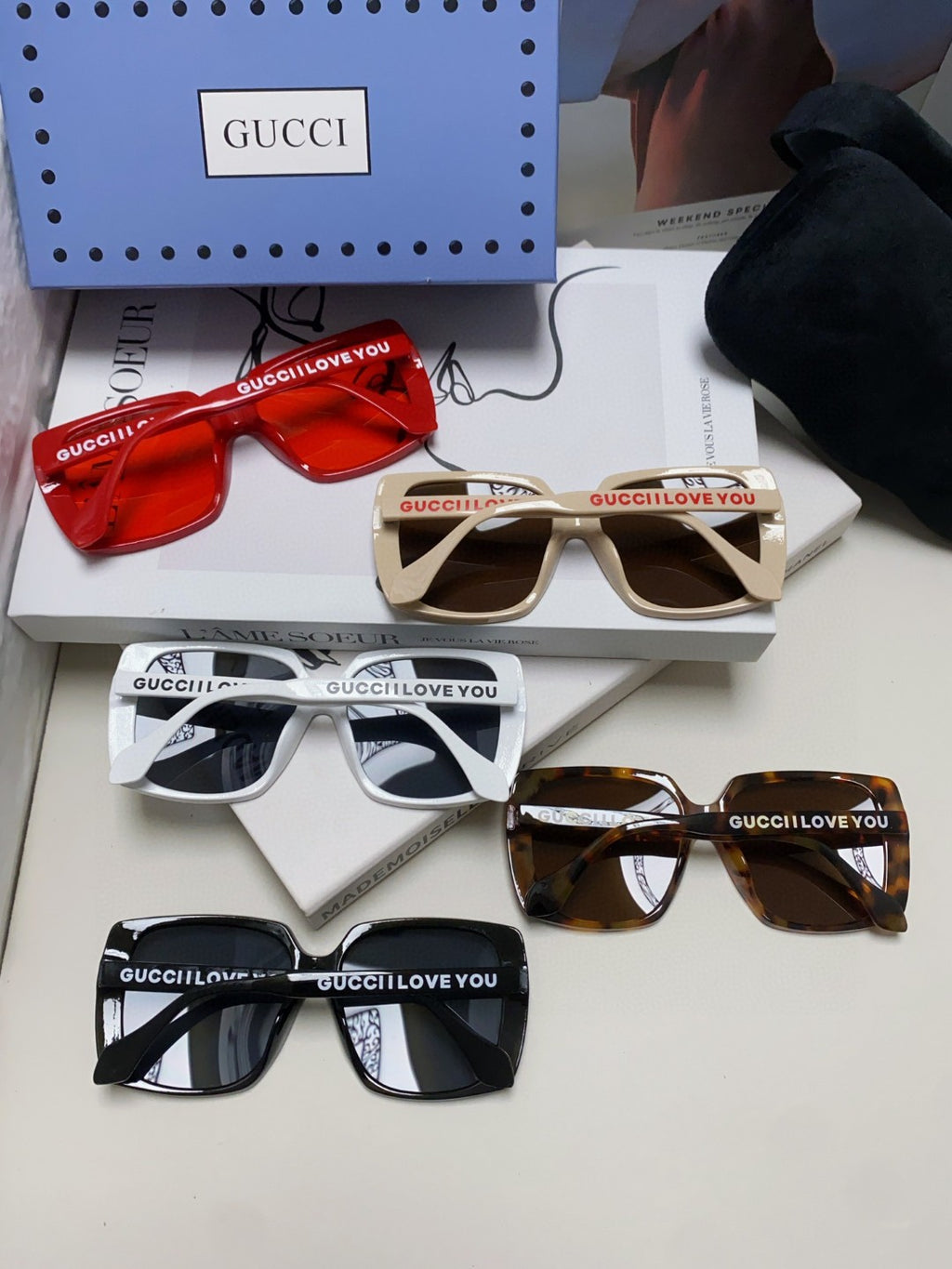 Gucci Oversized Brown Lens Sunglasses for Women - 997557 - detail image 7