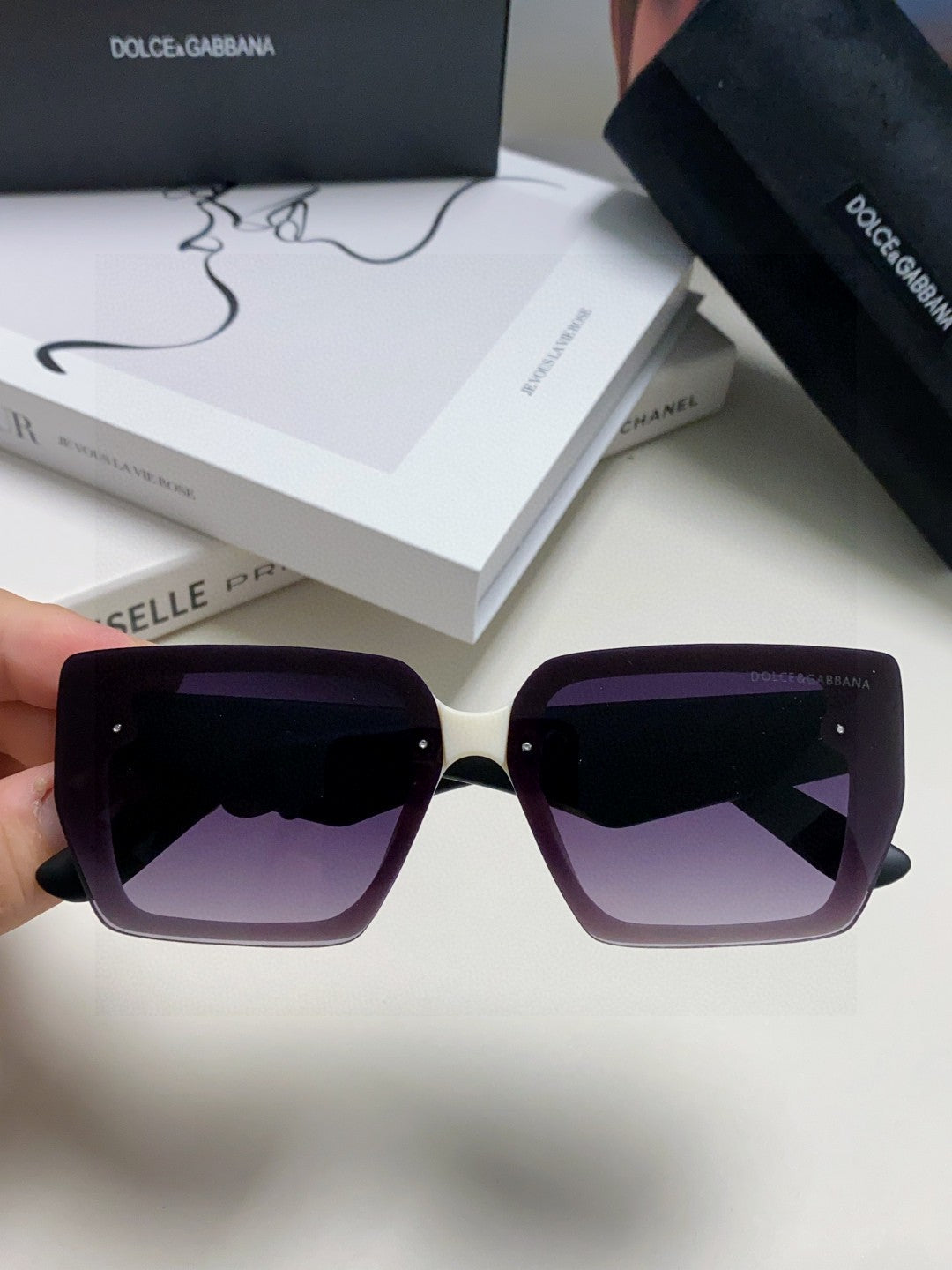 Dolce & Gabbana Oversized Purple Lens Sunglasses for Women - detail image 2