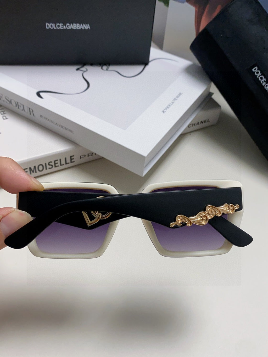 Dolce & Gabbana Oversized Purple Lens Sunglasses for Women - 399470 - detail image 3