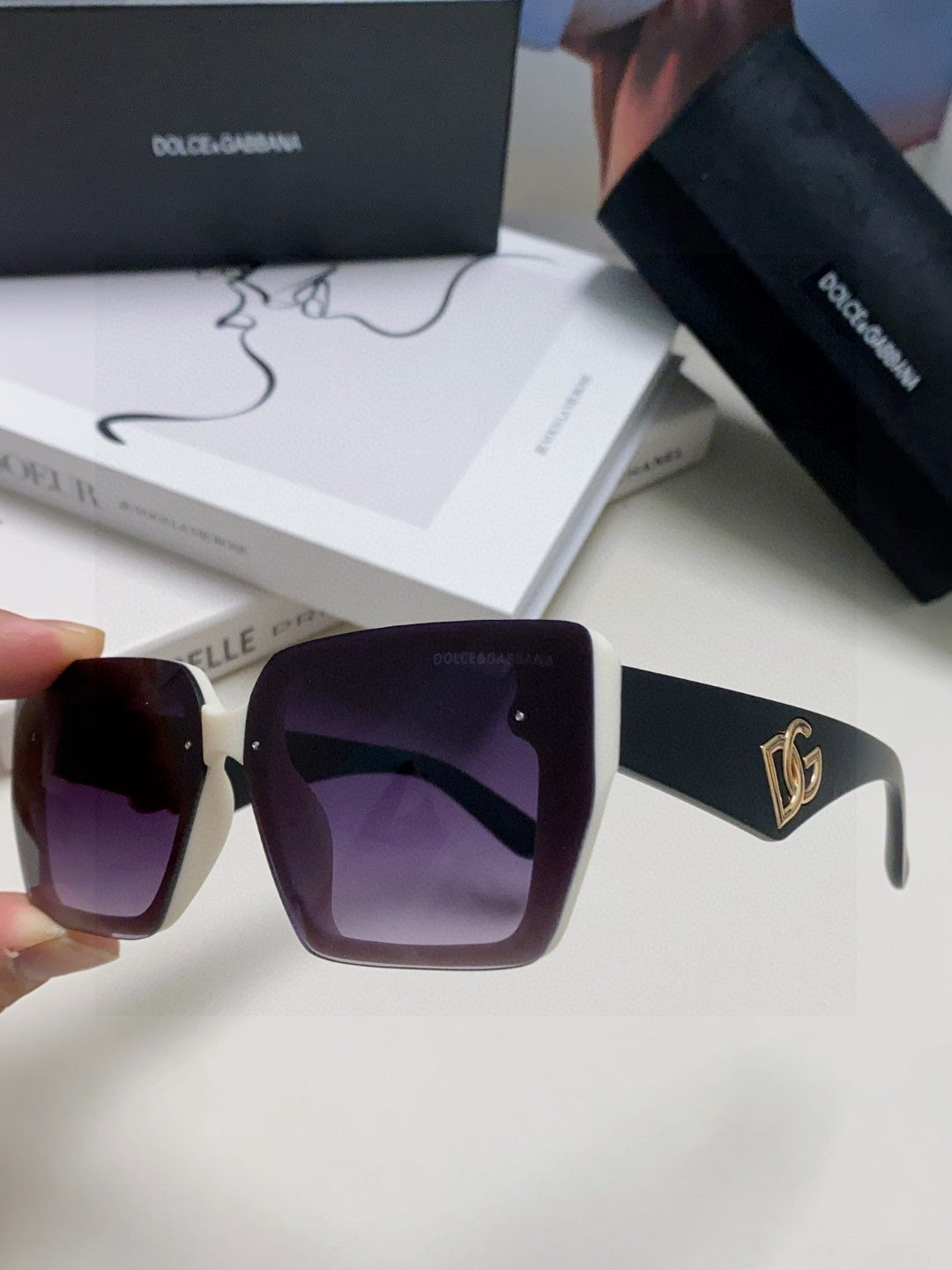 Dolce & Gabbana Oversized Purple Lens Sunglasses for Women - 399470 - detail image 4