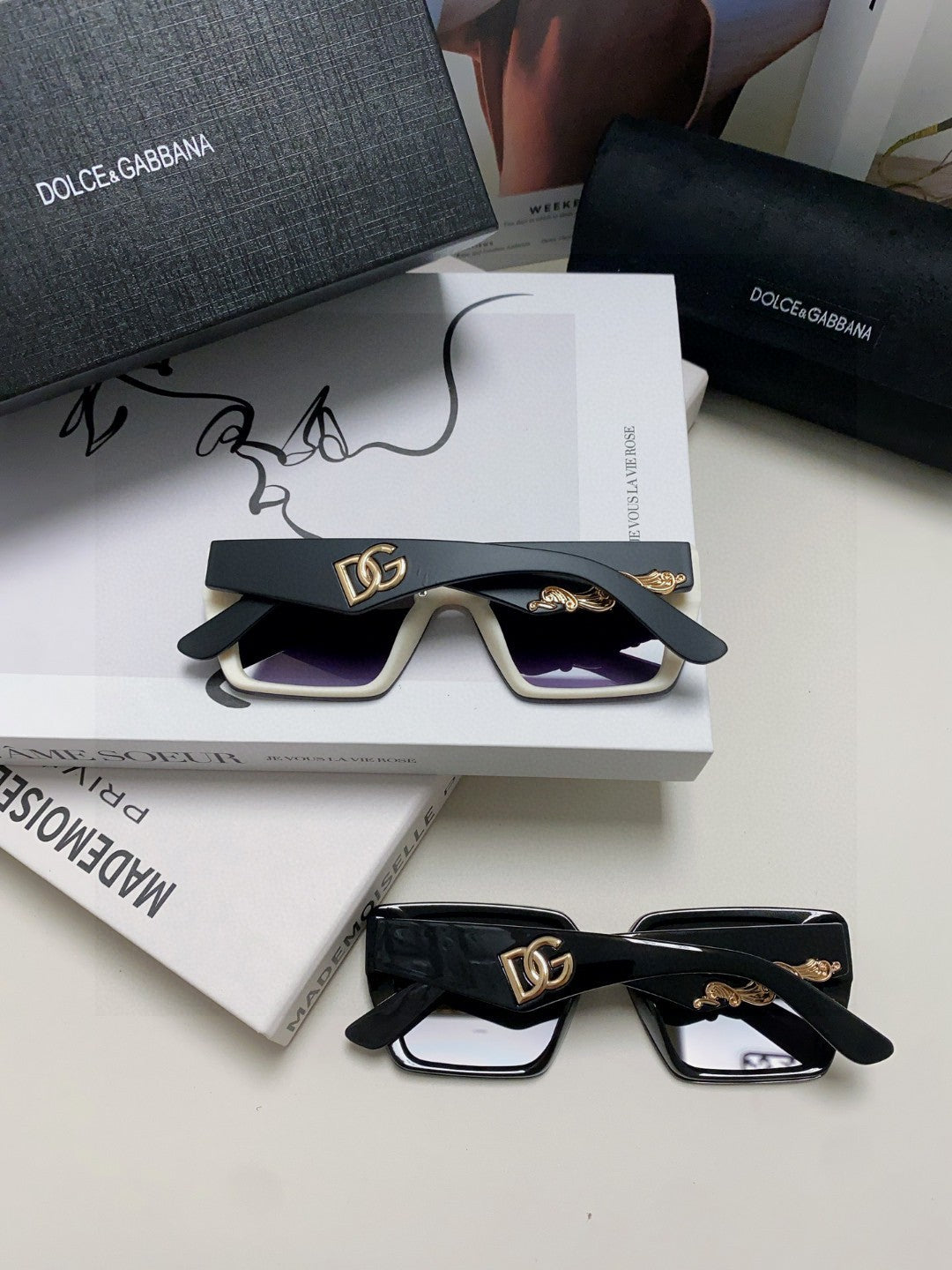 Dolce & Gabbana Oversized Purple Lens Sunglasses for Women - 399470 - detail image 7