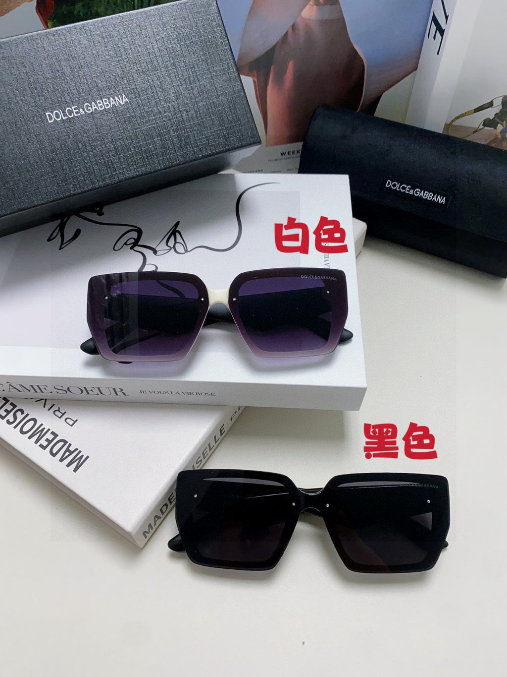 Dolce & Gabbana Oversized Purple Lens Sunglasses for Women - 399470 - detail image 8