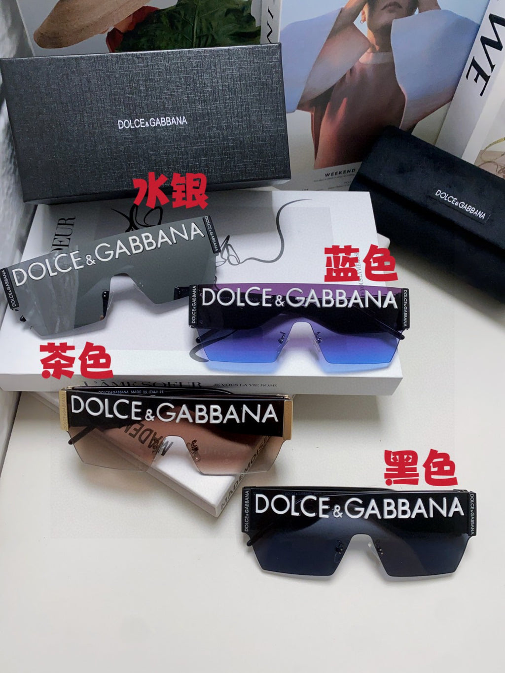 Dolce & Gabbana Lightweight Rimless Gray Lens Sunglasses for Men & Wo - 433044 - detail image 9