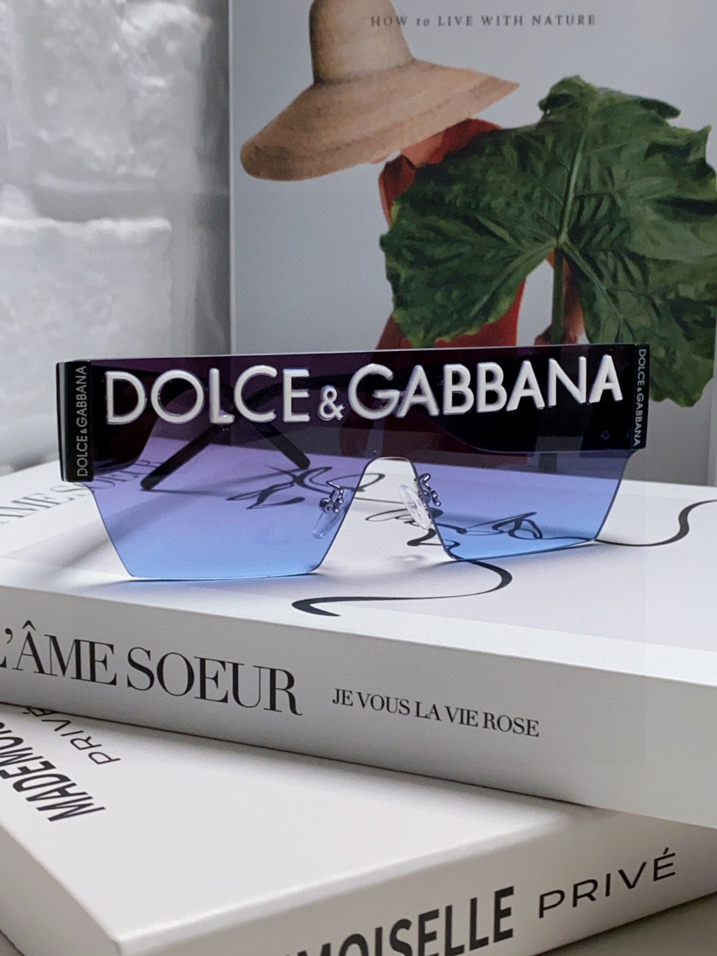 Dolce & Gabbana Lightweight Rimless Blue Lens Sunglasses for Men & Wo - 158709