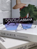 Dolce & Gabbana Lightweight Rimless Blue Lens Sunglasses for Men & Wo - 158709