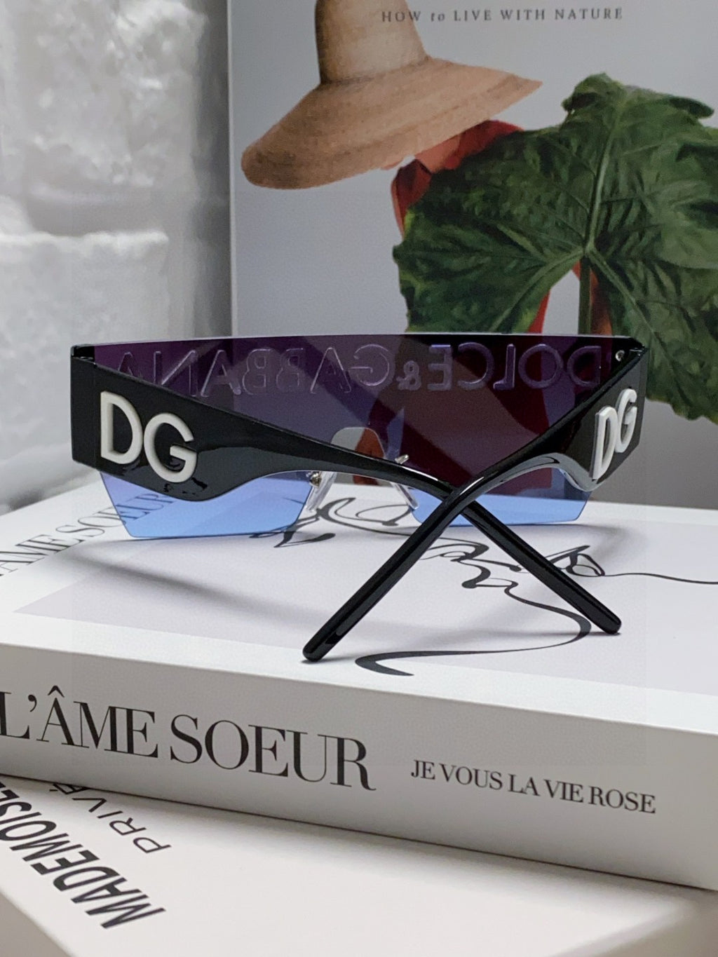 Dolce & Gabbana Lightweight Rimless Blue Lens Sunglasses for Men & Wo - 158709 - detail image 2