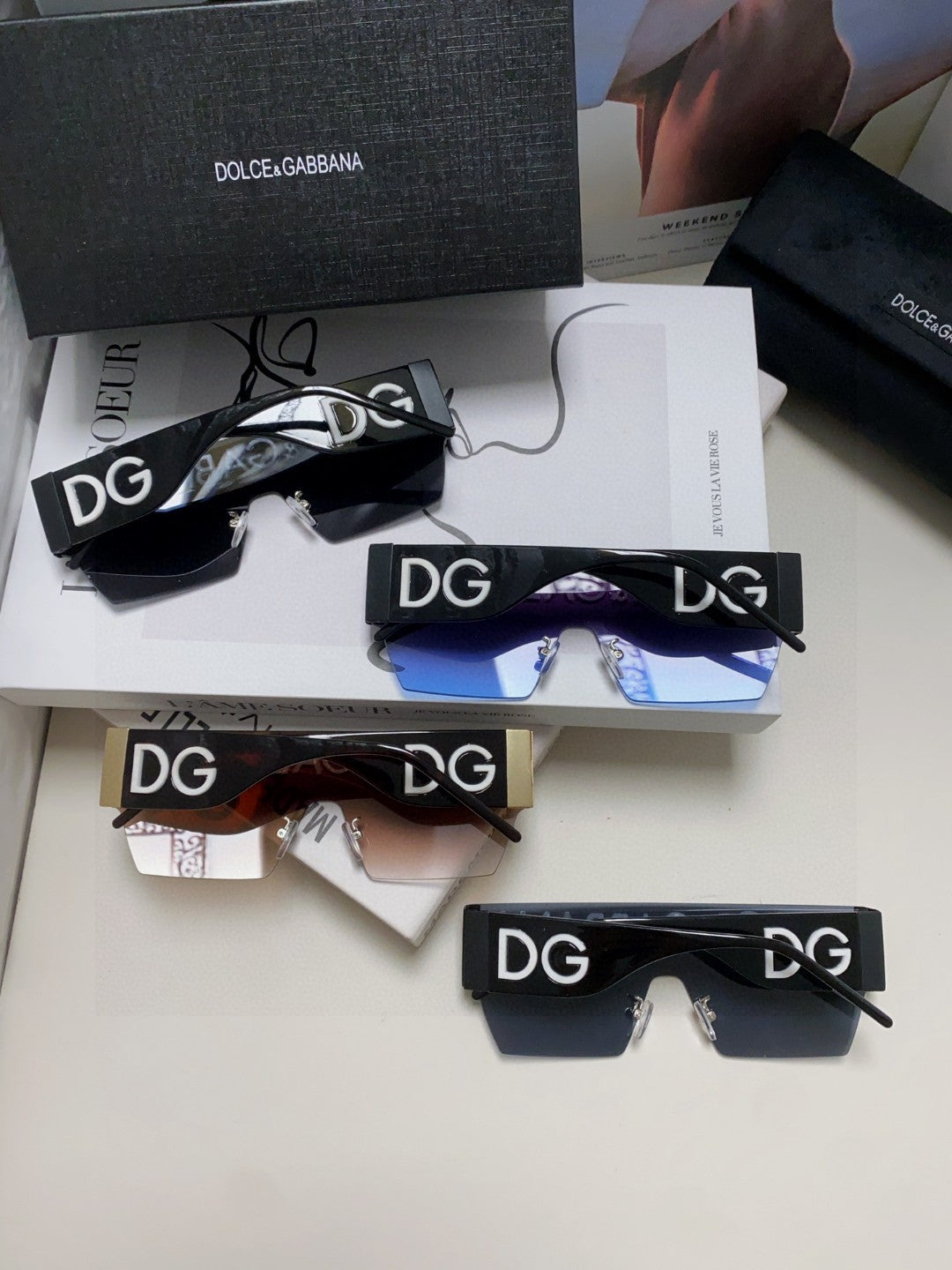 Dolce & Gabbana Lightweight Rimless Gray Lens Sunglasses for Men & Wo - 158710 - detail image 7