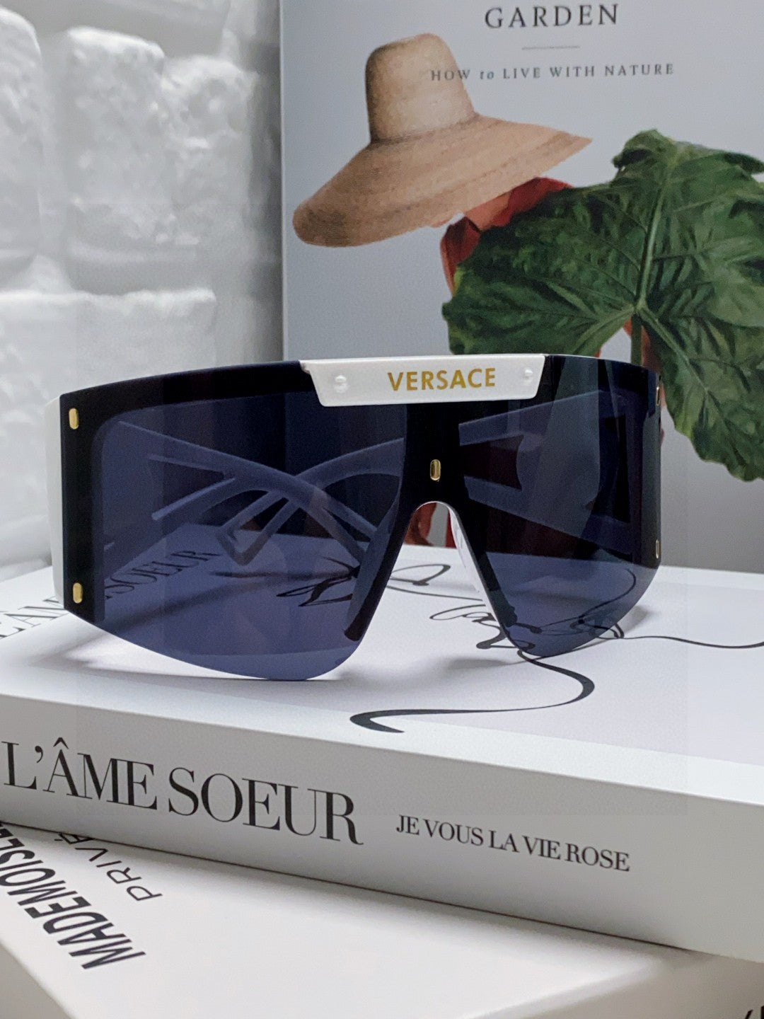 Versace Oversized Black Lens Sunglasses for Men & Women - 935357