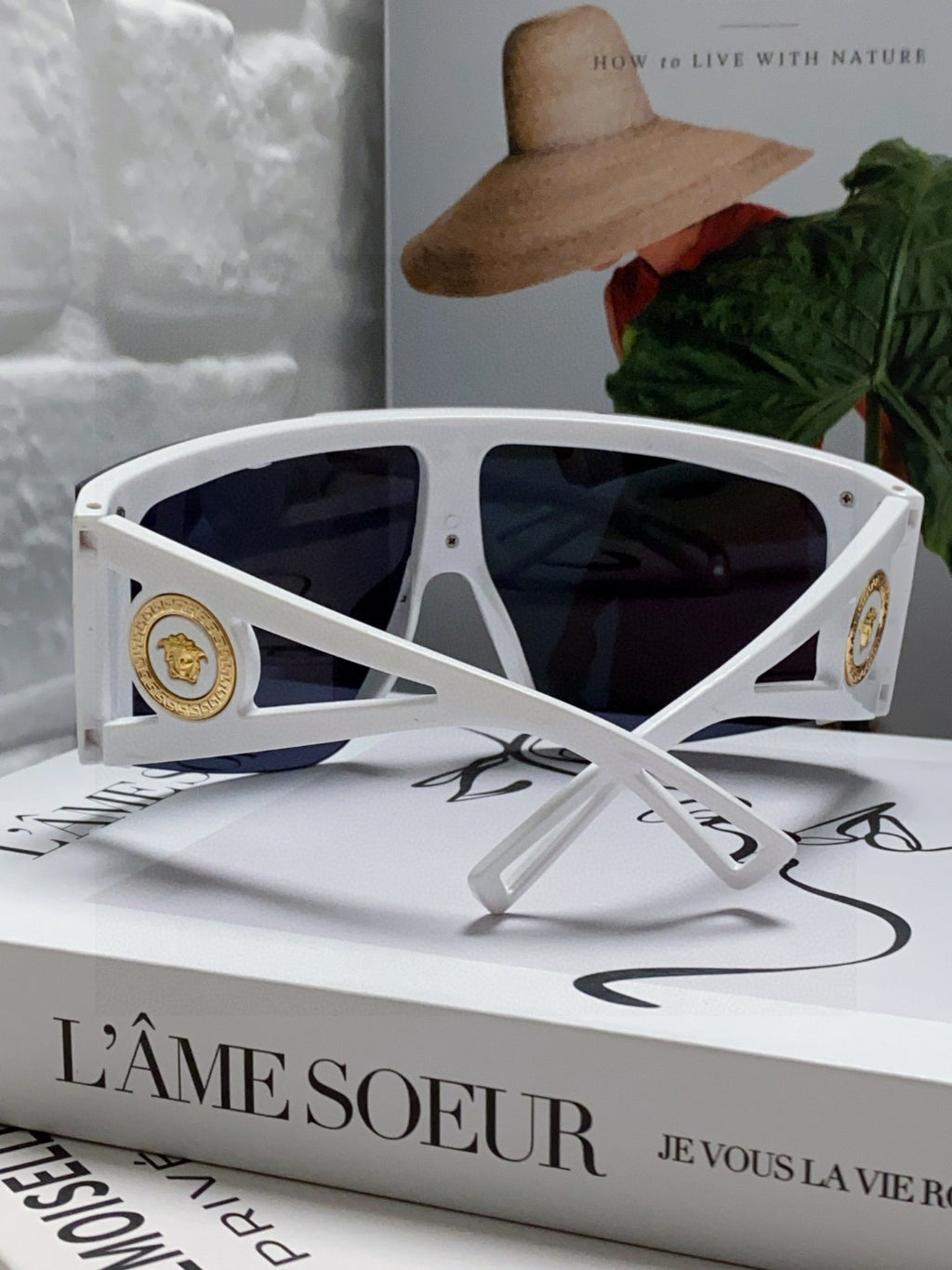 Versace Oversized Black Lens Sunglasses for Men & Women - 935357 - detail image 2