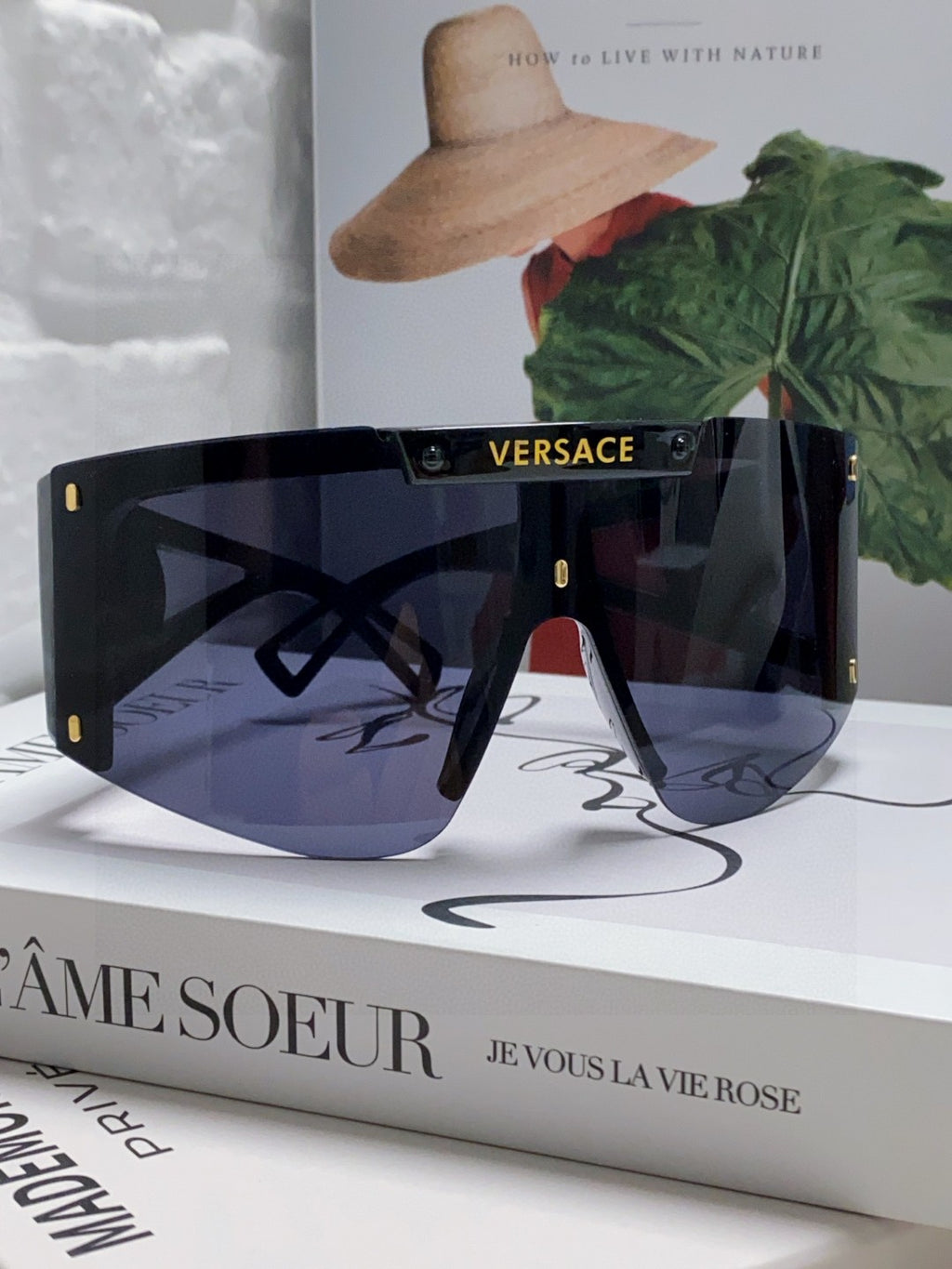 Versace Oversized Black Lens Sunglasses for Men & Women - 399321