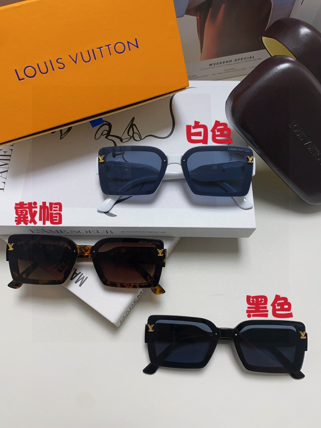 Louis Vuitton Polarized Square Gray Lens Sunglasses for Women - detail image 9