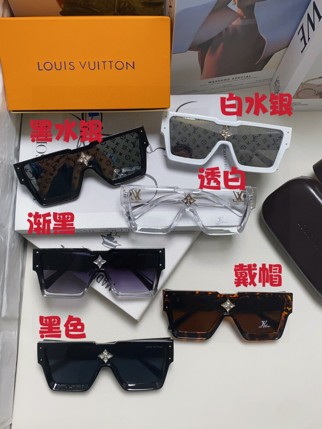 Louis Vuitton Square Silver Lens Sunglasses for Men & Women - 371397 - detail image 8