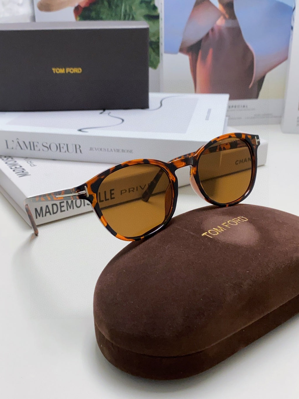Tom Ford Polarized Round Brown Lens Sunglasses for Men & Women - 935472 - detail image 7
