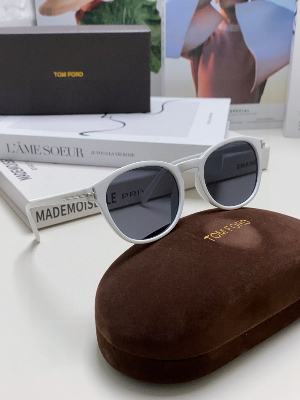 Tom Ford Polarized Round Gray Lens Sunglasses for Men & Women - 935473 - detail image 7