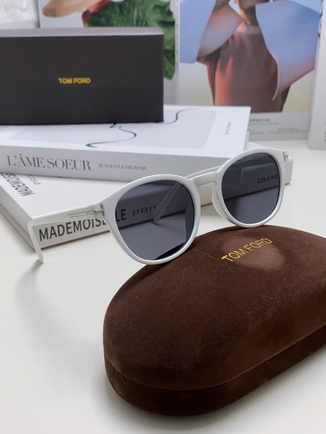 Tom Ford Polarized Round Gray Lens Sunglasses for Men & Women - 935473 - detail image 7