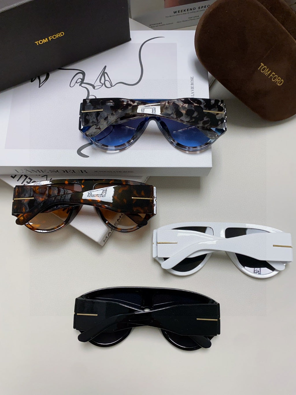 Tom Ford Aviator Blue Lens Sunglasses for Men & Women - 935475 - detail image 7