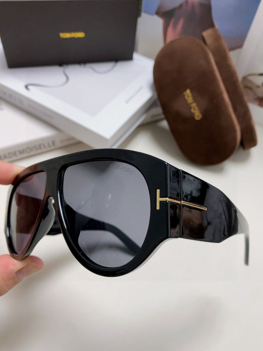 Tom Ford Aviator Black Lens Sunglasses for Men & Women - 935477 - detail image 5