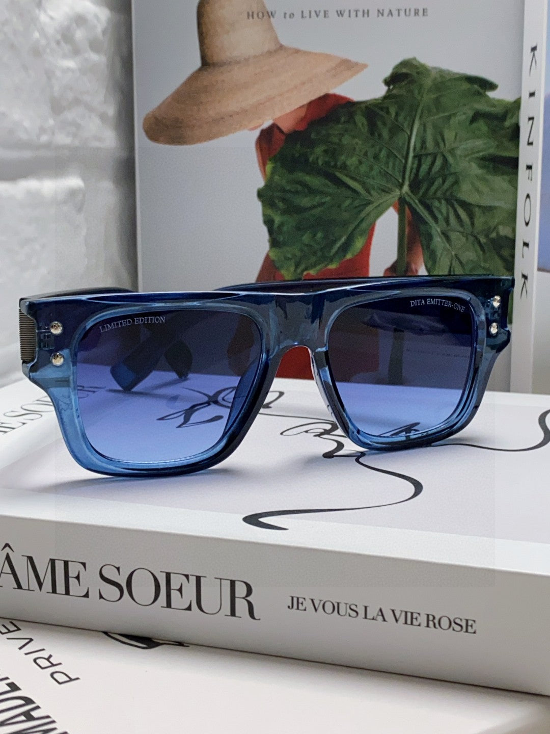 Dita Square Blue Lens Sunglasses for Men & Women - 372635