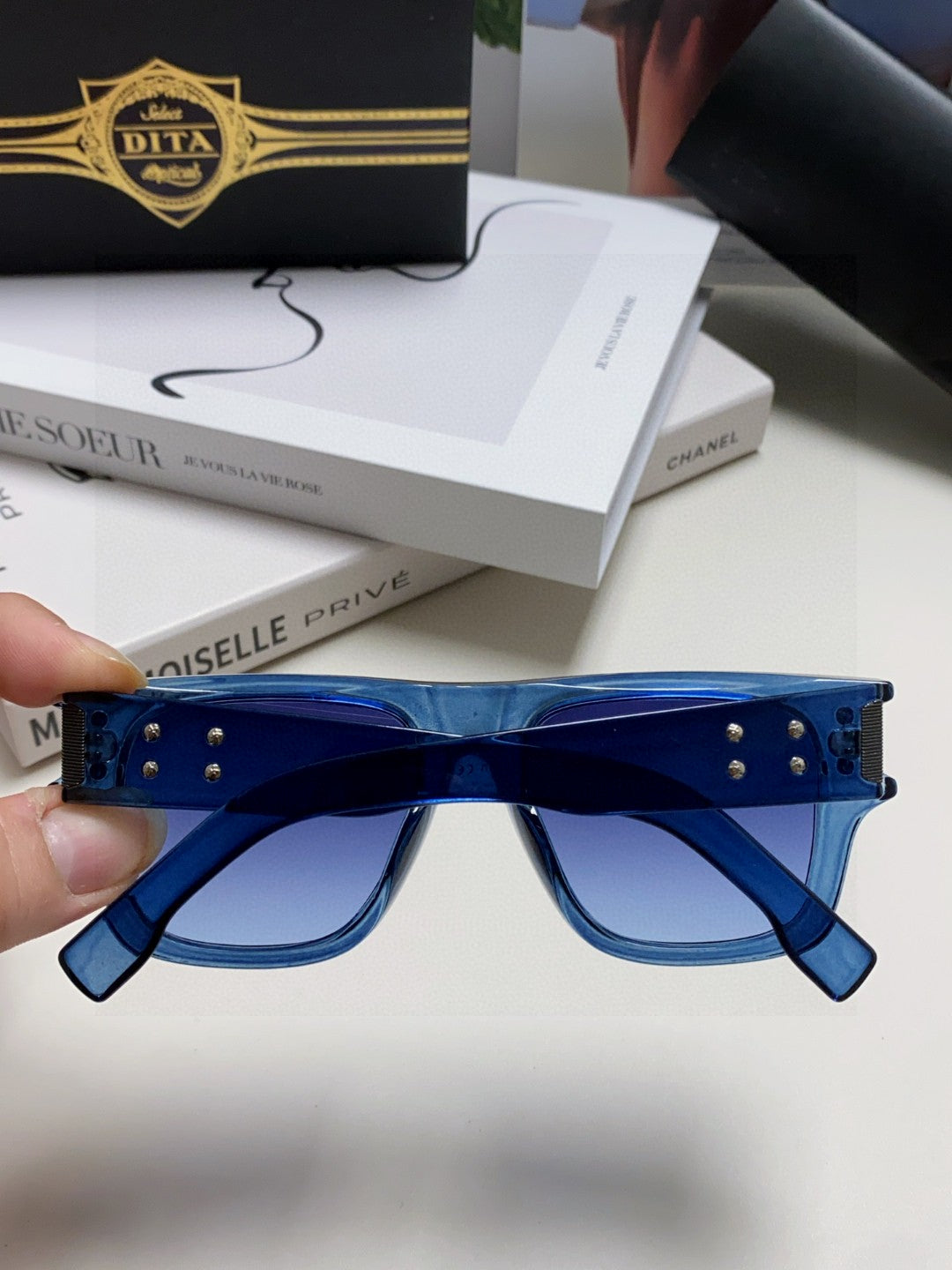 Dita Square Blue Lens Sunglasses for Men & Women - 372635 - detail image 4