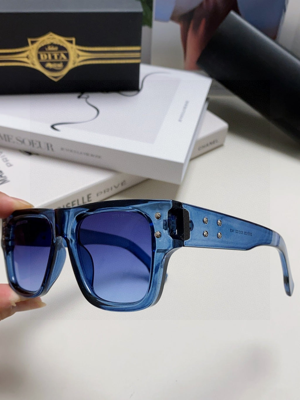 Dita Square Blue Lens Sunglasses for Men & Women - 372635 - detail image 5