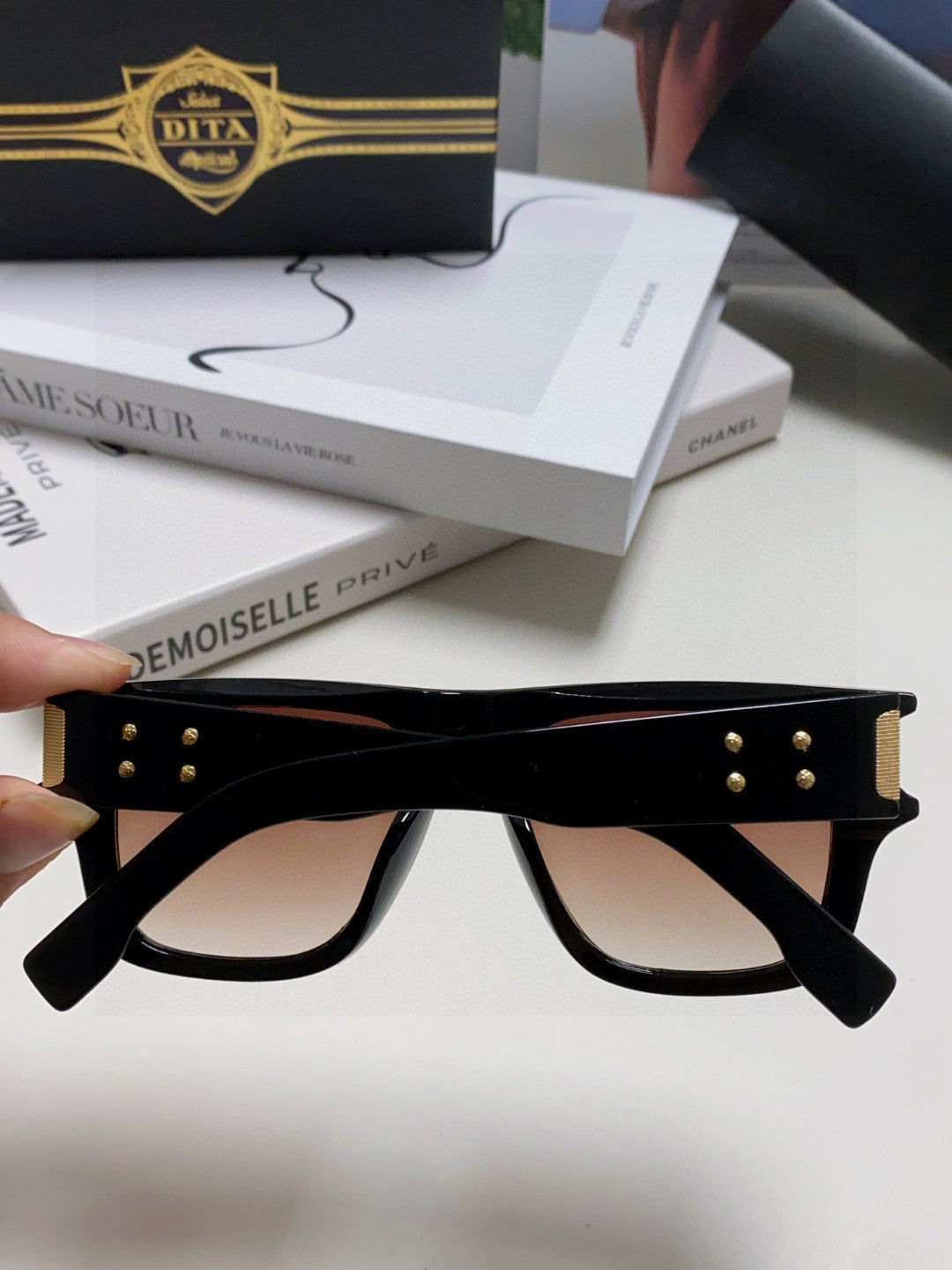 Dita Square Gray Lens Sunglasses for Men & Women - 372636 - detail image 4