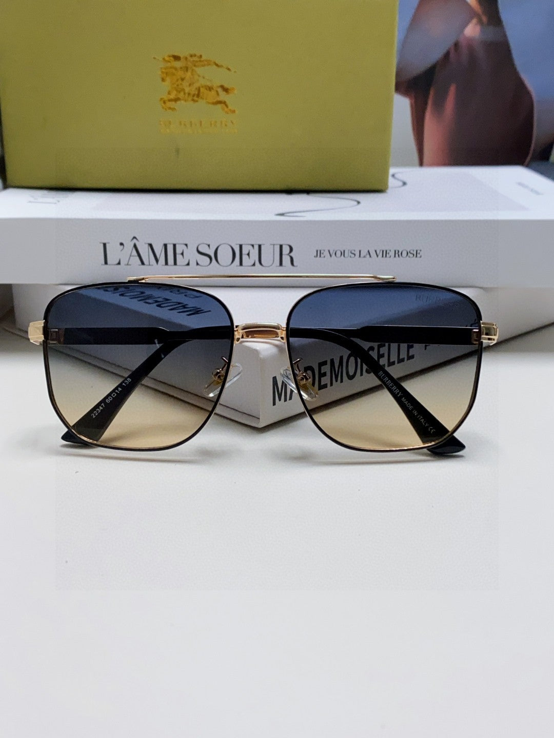 Burberry Polarized Fashion Silver Lens Sunglasses for Men - 382893 - detail image 5