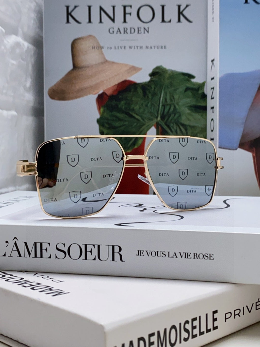 Dita Square Gray Lens Sunglasses for Men & Women - 383132