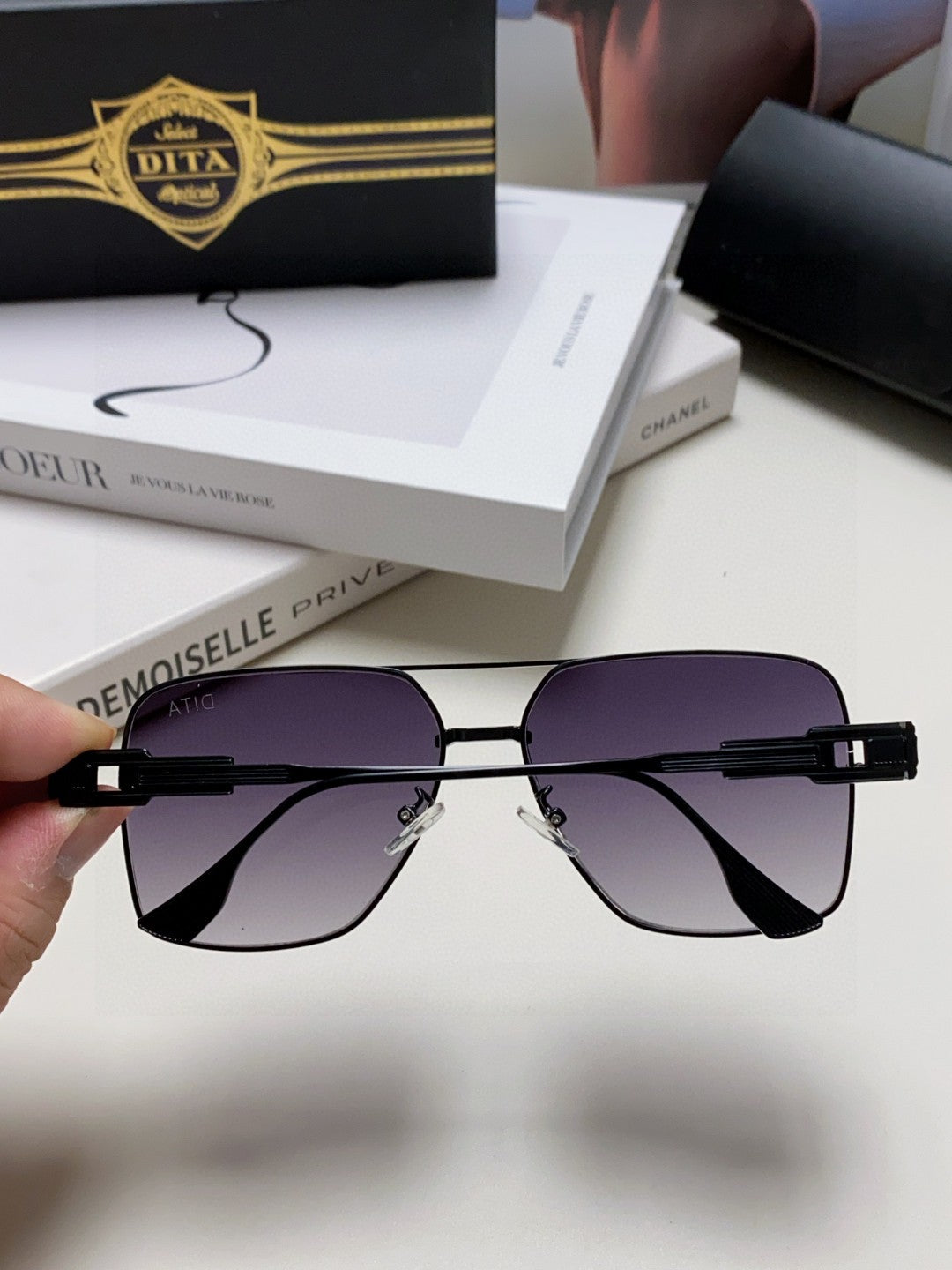 Dita Square Silver Lens Sunglasses for Men & Women - 383138 - detail image 4