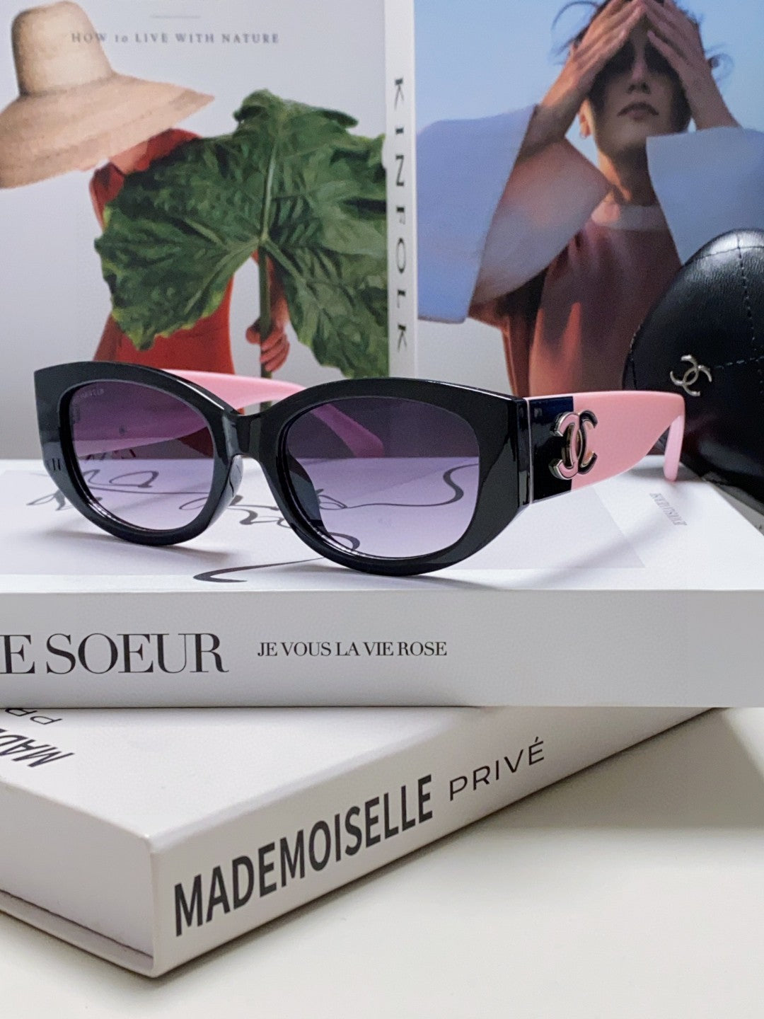Chanel Oval Gray Lens Sunglasses for Men & Women - 867098 - detail image 2
