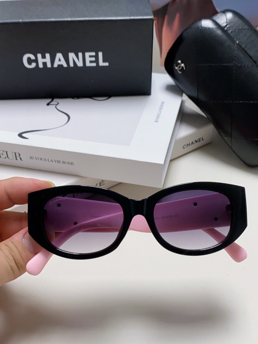 Chanel Oval Gray Lens Sunglasses for Men & Women - 867098 - detail image 5