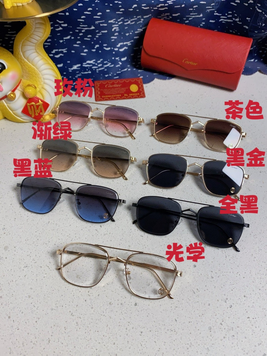 Cartier Aviator Silver Lens Sunglasses for Men & Women - detail image 11