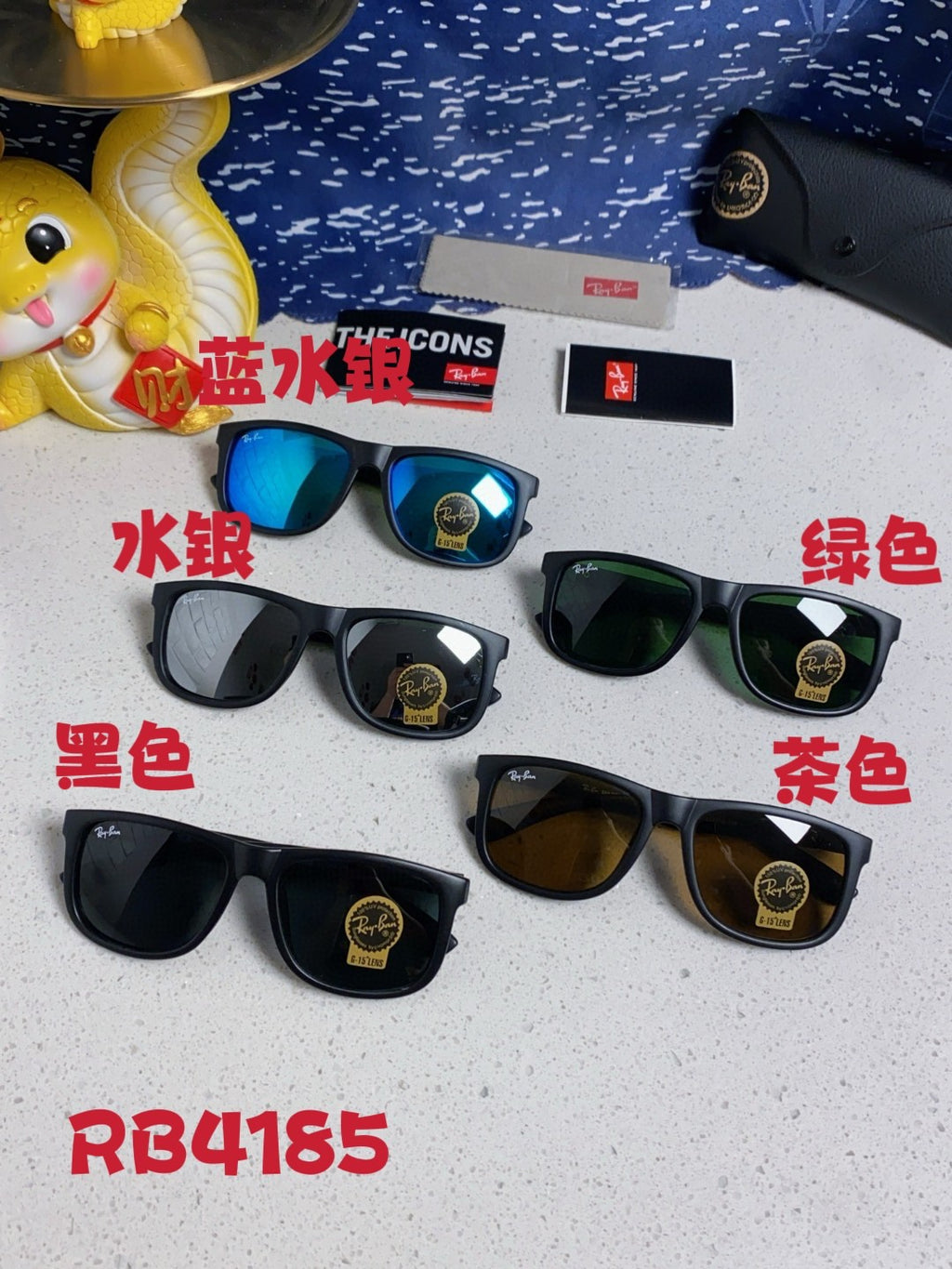 Ray-Ban RB4185 Aviator Brown Lens Sunglasses for Men & Women - detail image 11