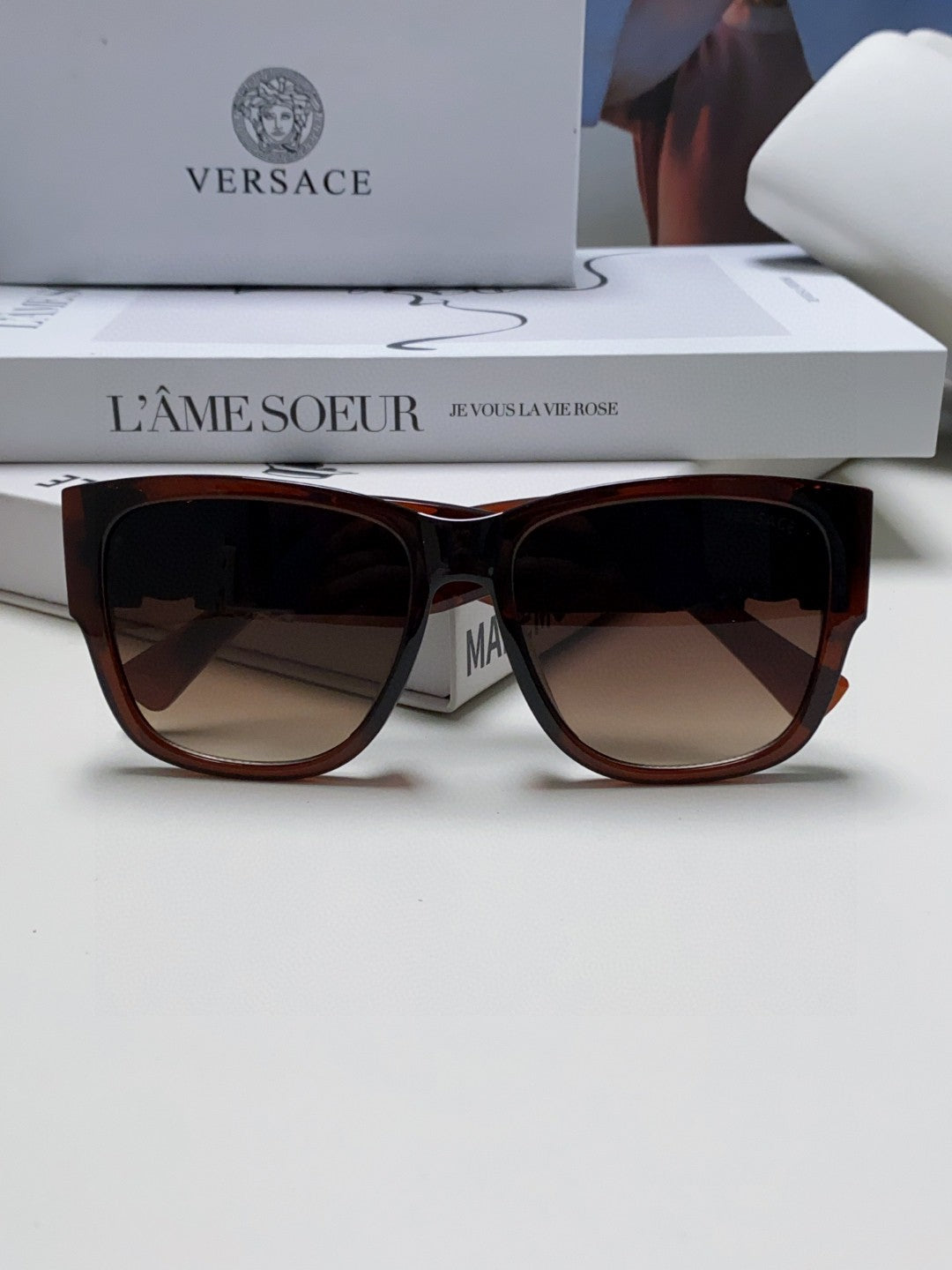 Versace Oversized Silver Lens Sunglasses for Men & Women - 399300 - detail image 6