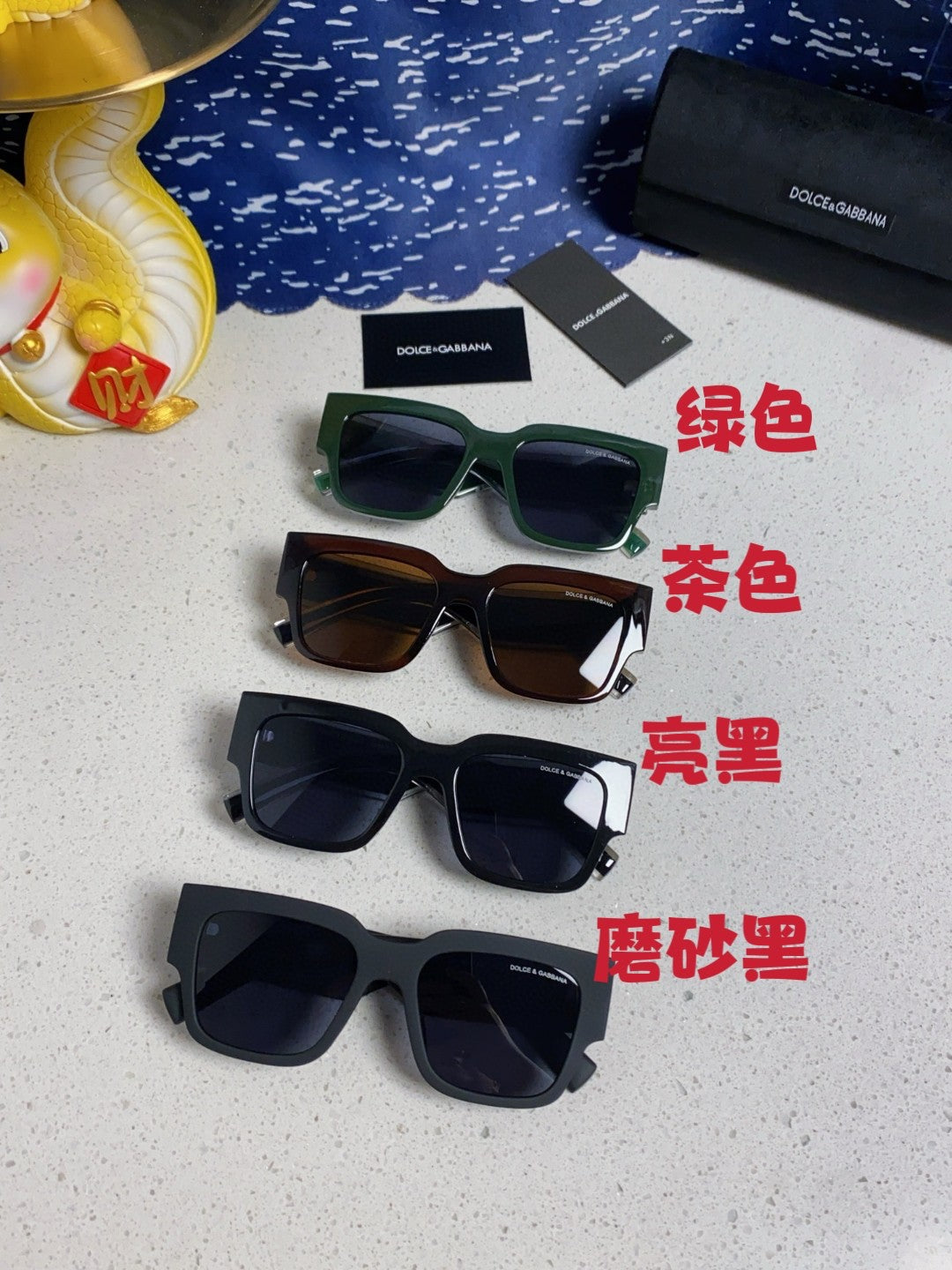 Dolce & Gabbana Rectangular Blue Lens Sunglasses for Men & Women - 399463 - detail image 12