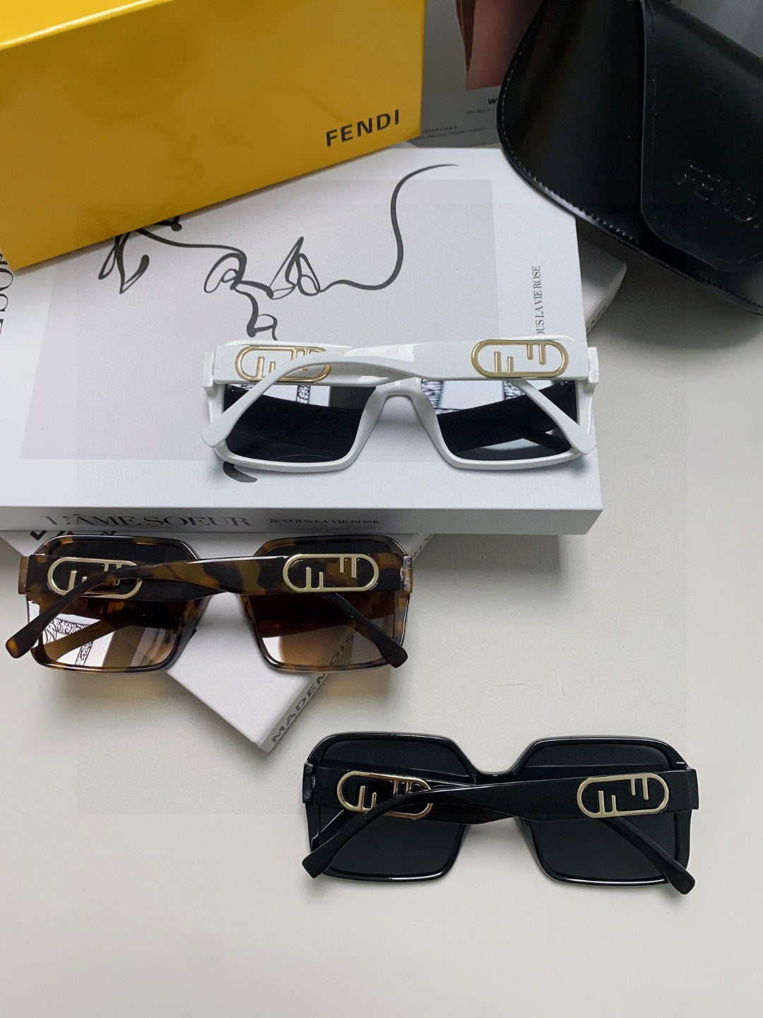 Fendi Square Brown Lens Sunglasses for Men & Women - 399285 - detail image 8