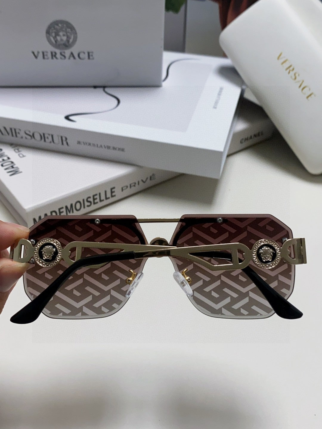 Versace Square Gray Lens Sunglasses for Men & Women - 399322 - detail image 3