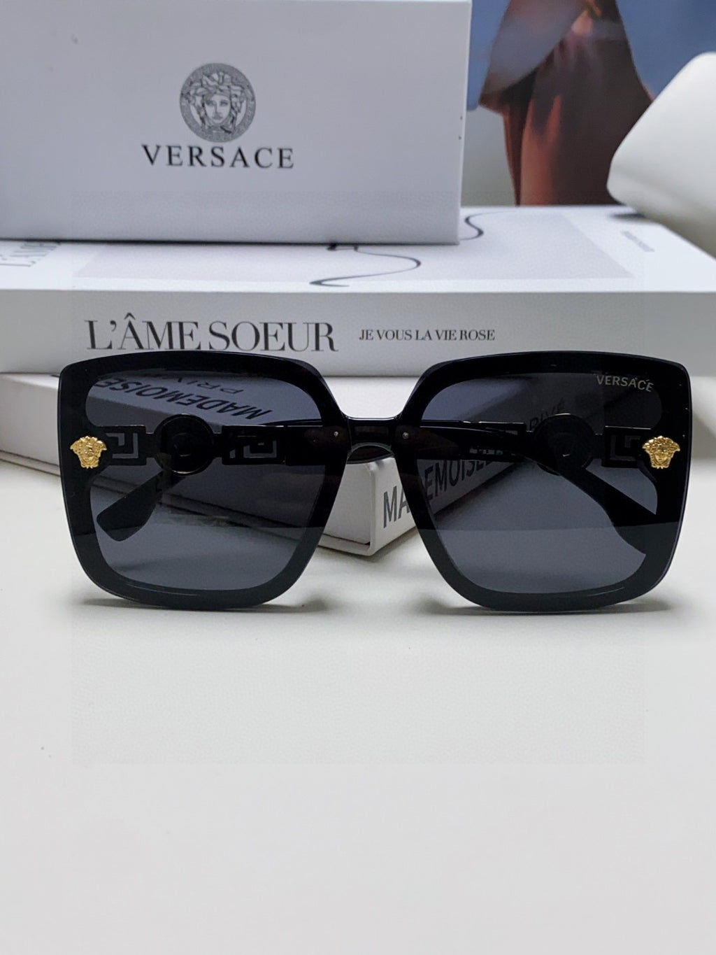Versace Polarized Fashion Black Lens Sunglasses for Men & Women - 399329 - detail image 6