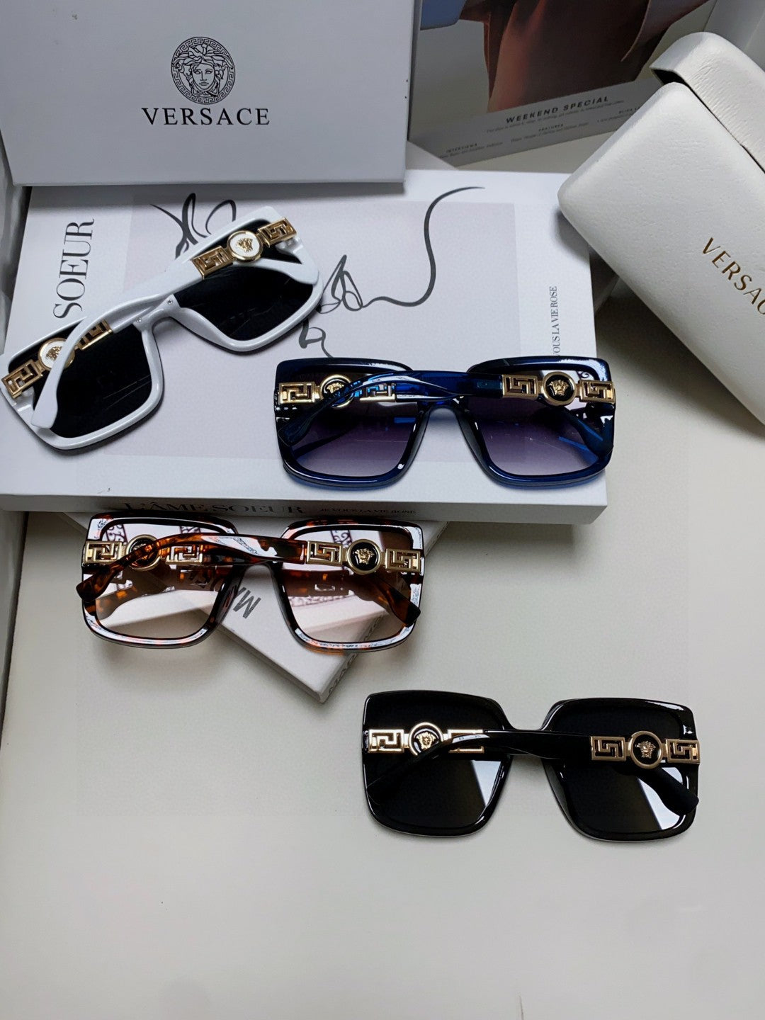 Versace Polarized Fashion Black Lens Sunglasses for Men & Women - 399329 - detail image 8