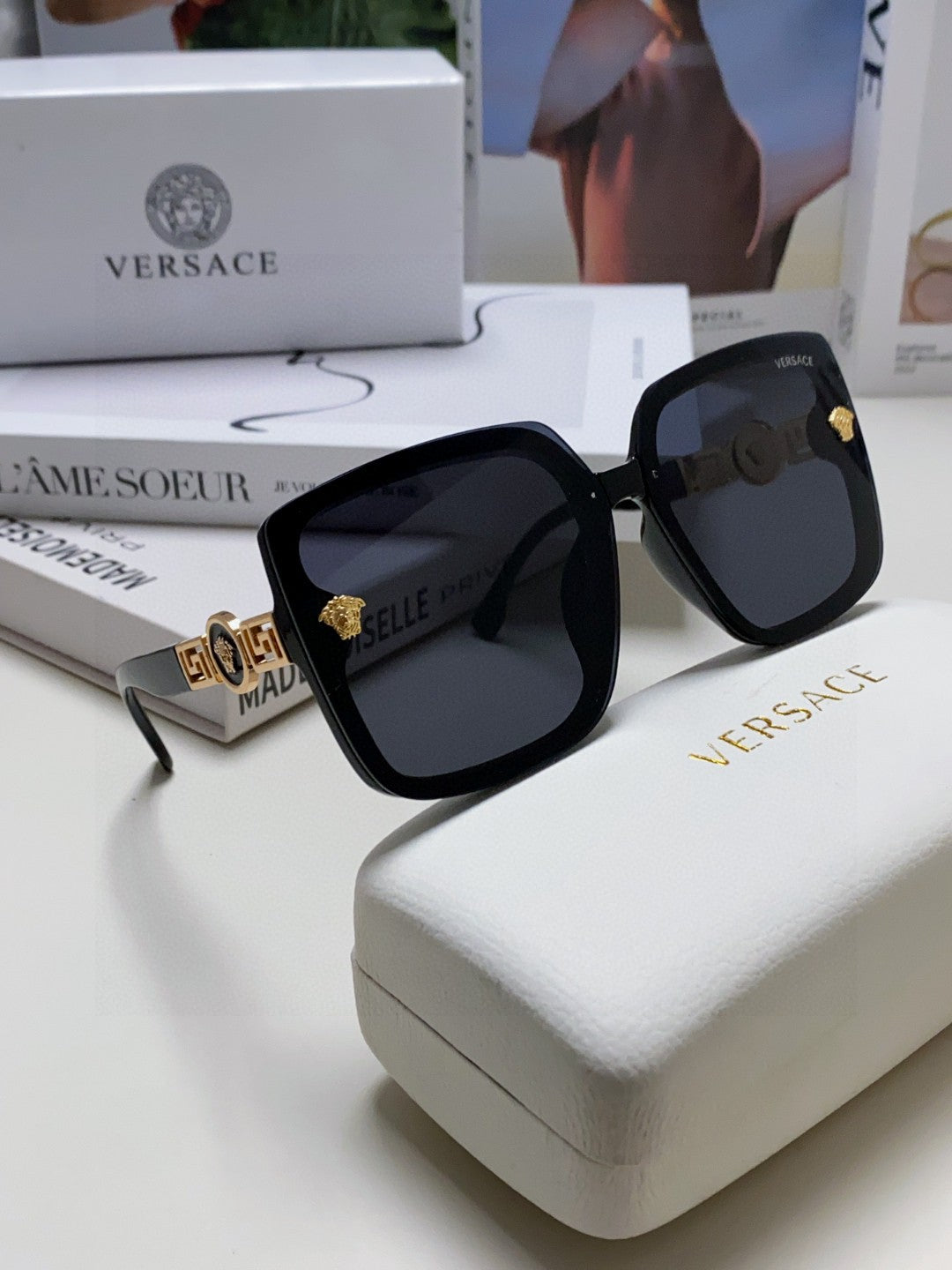Versace Polarized Fashion Black Lens Sunglasses for Men & Women - 399329 - detail image 7