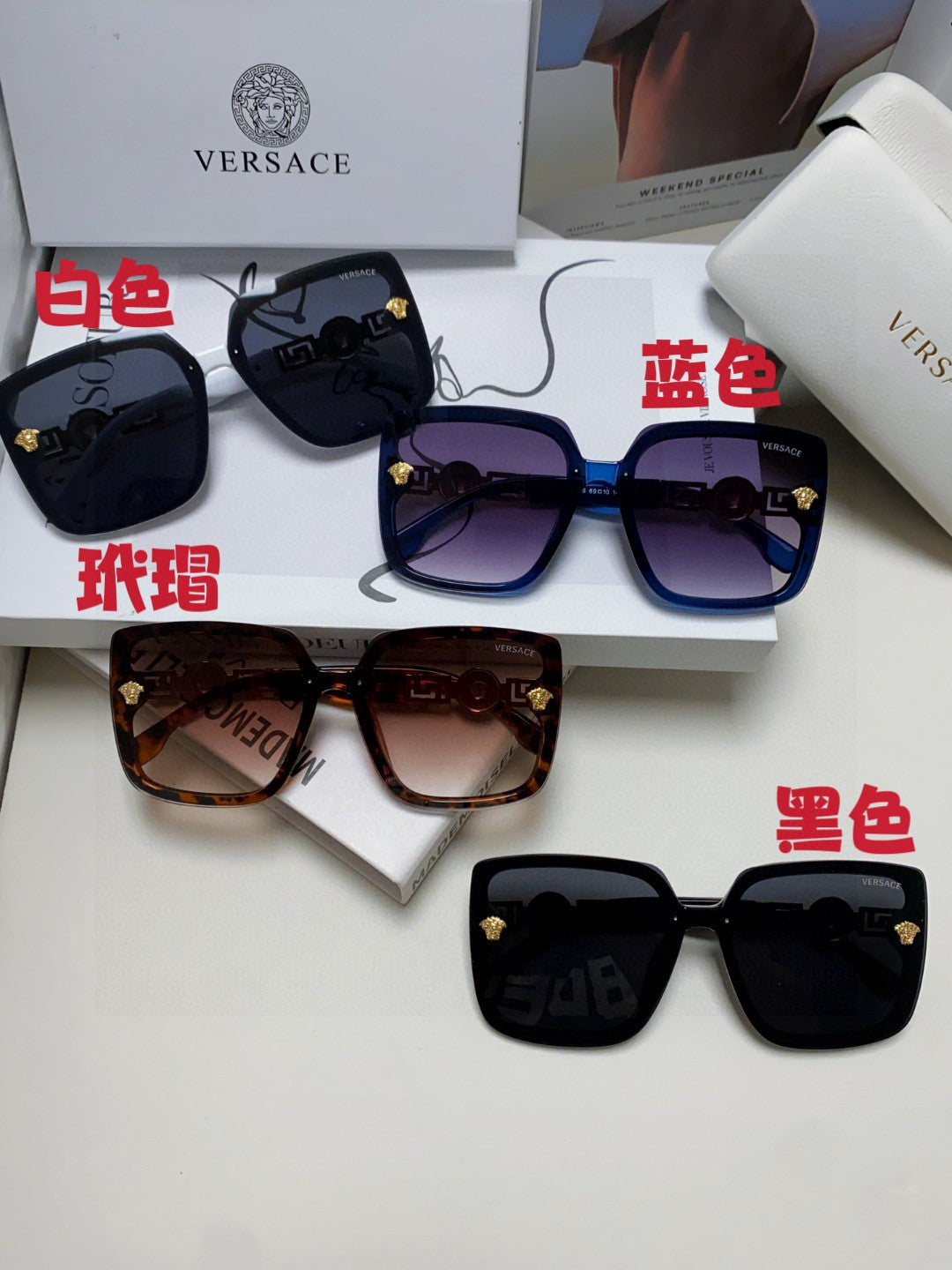 Versace Polarized Fashion Black Lens Sunglasses for Men & Women - 399329 - detail image 9