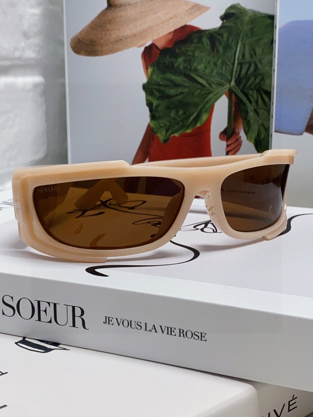 Versace Aviator Pink Lens Sunglasses for Men - 158642