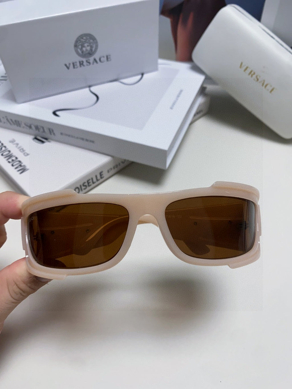 Versace Aviator Pink Lens Sunglasses for Men - 399317 - detail image 3