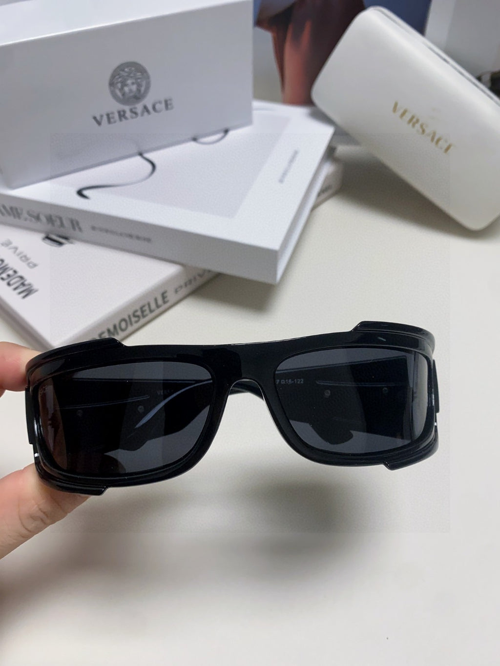 Versace Aviator Blue Lens Sunglasses for Men - 158644 - detail image 3