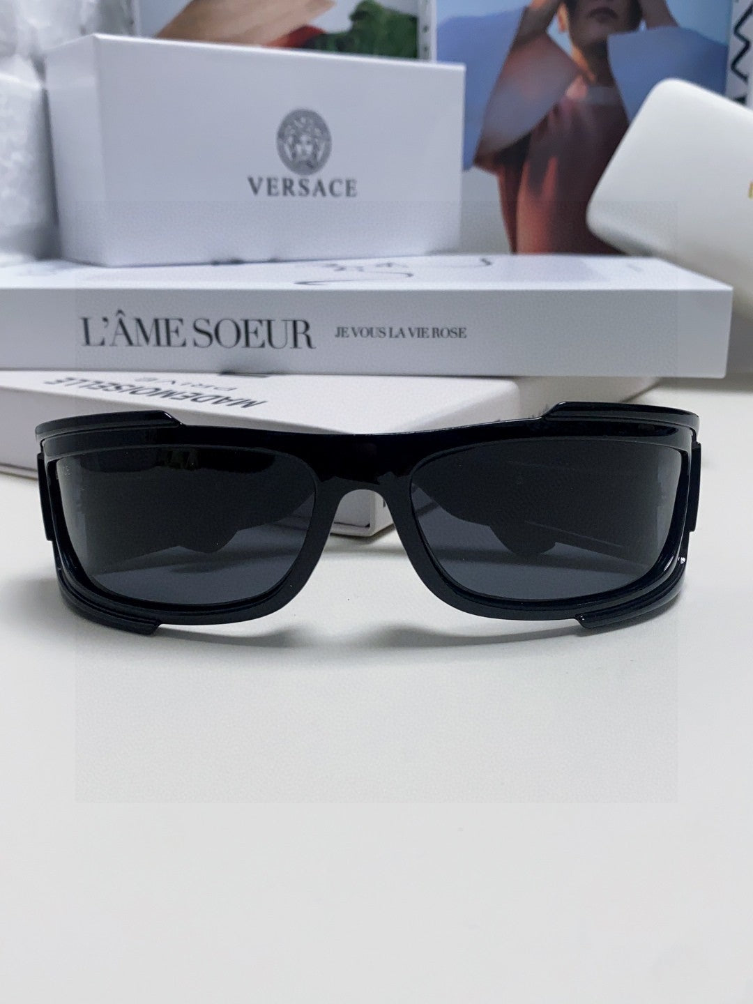 Versace Aviator Blue Lens Sunglasses for Men - 158644 - detail image 6