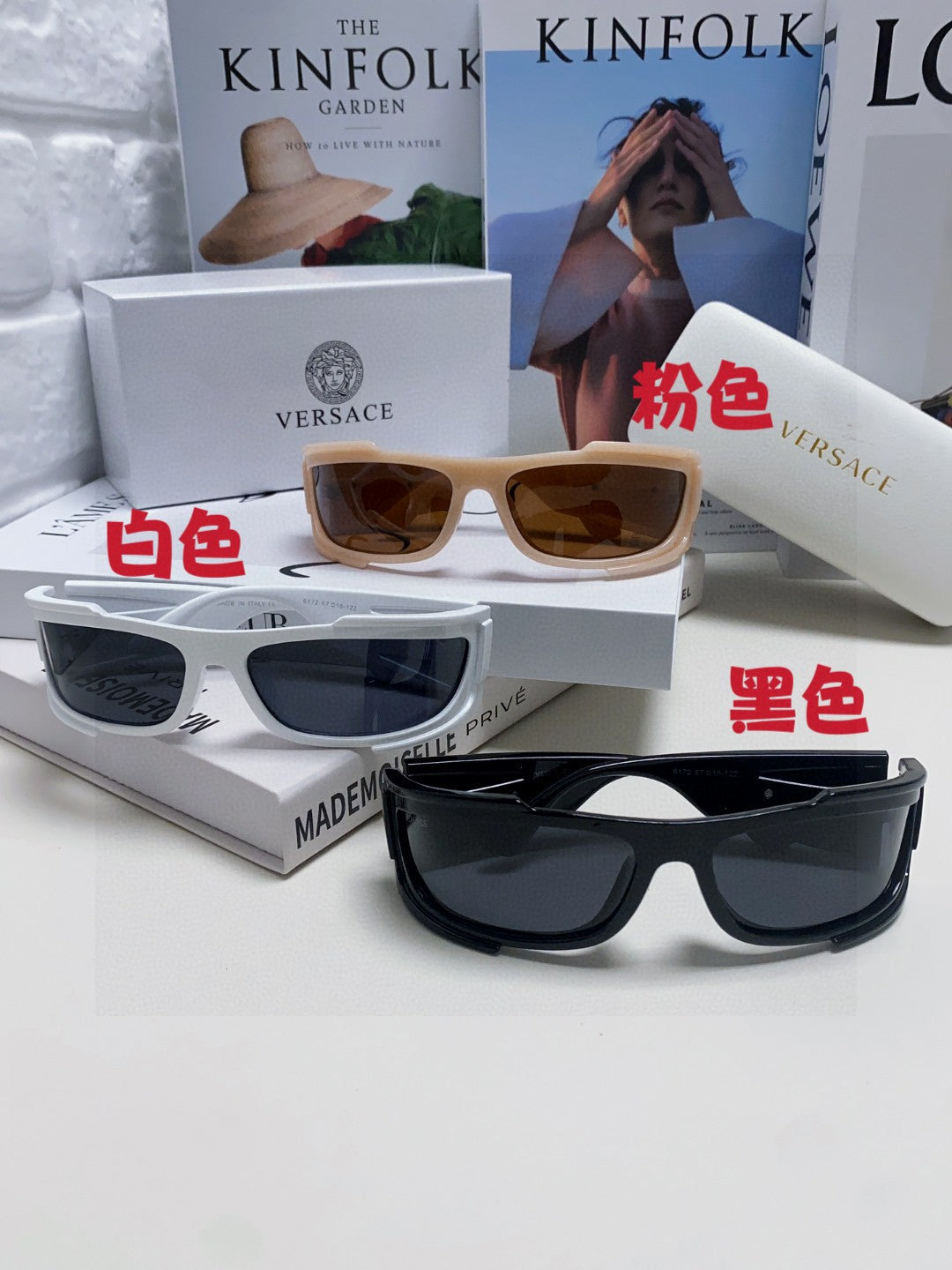 Versace Aviator Blue Lens Sunglasses for Men - 158644 - detail image 9