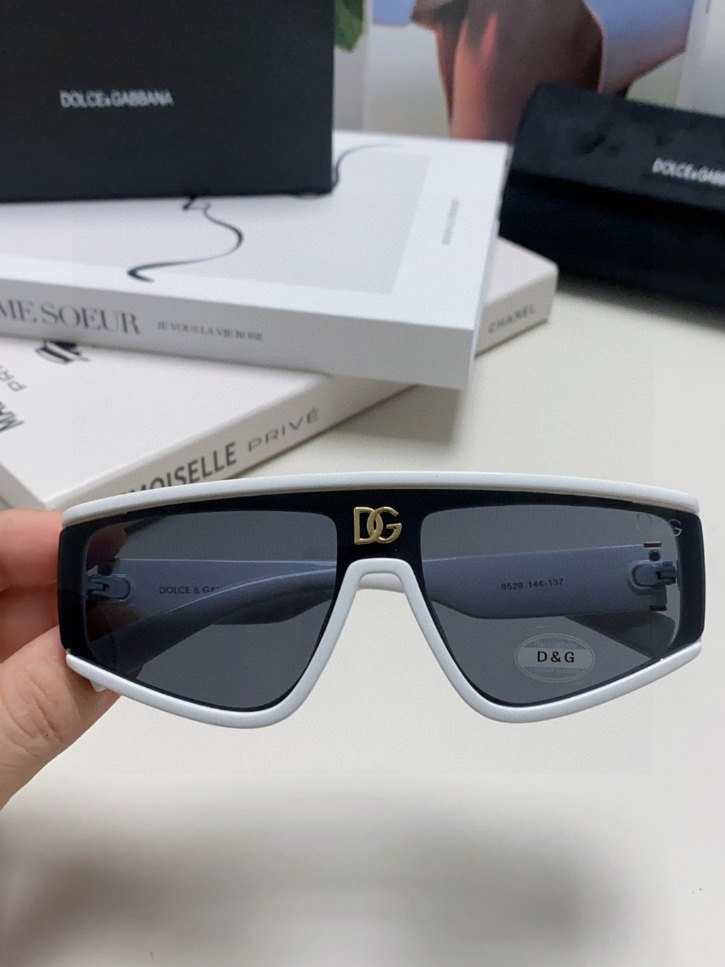 Dolce & Gabbana Oversized Blue Lens Sunglasses for Men & Women - detail image 3