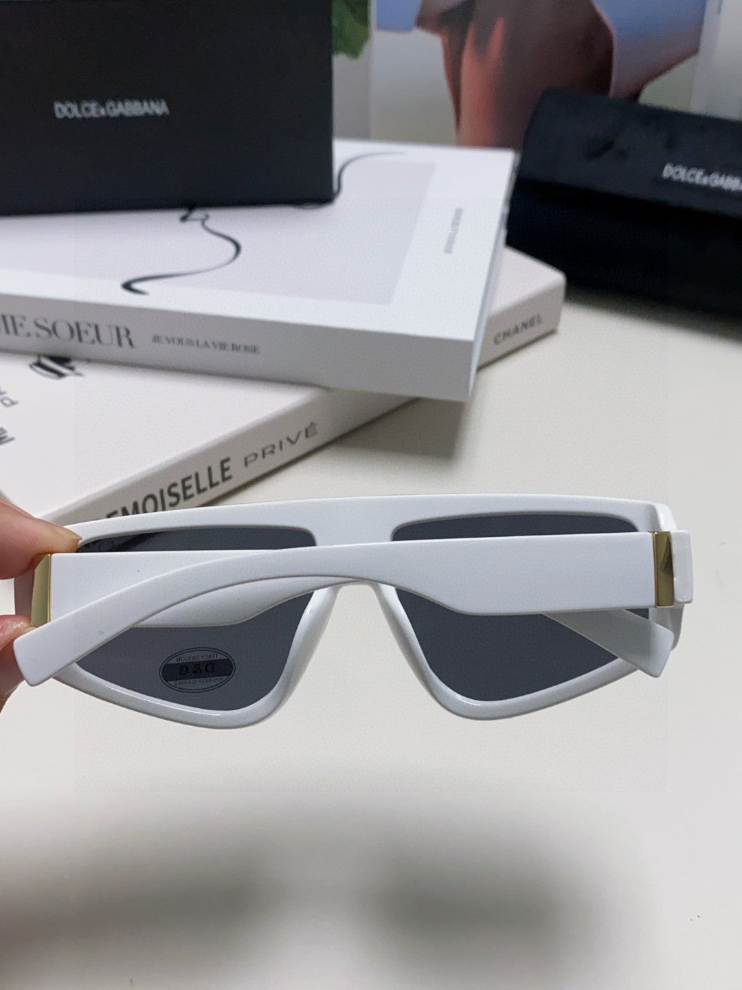 Dolce & Gabbana Oversized Blue Lens Sunglasses for Men & Women - detail image 4