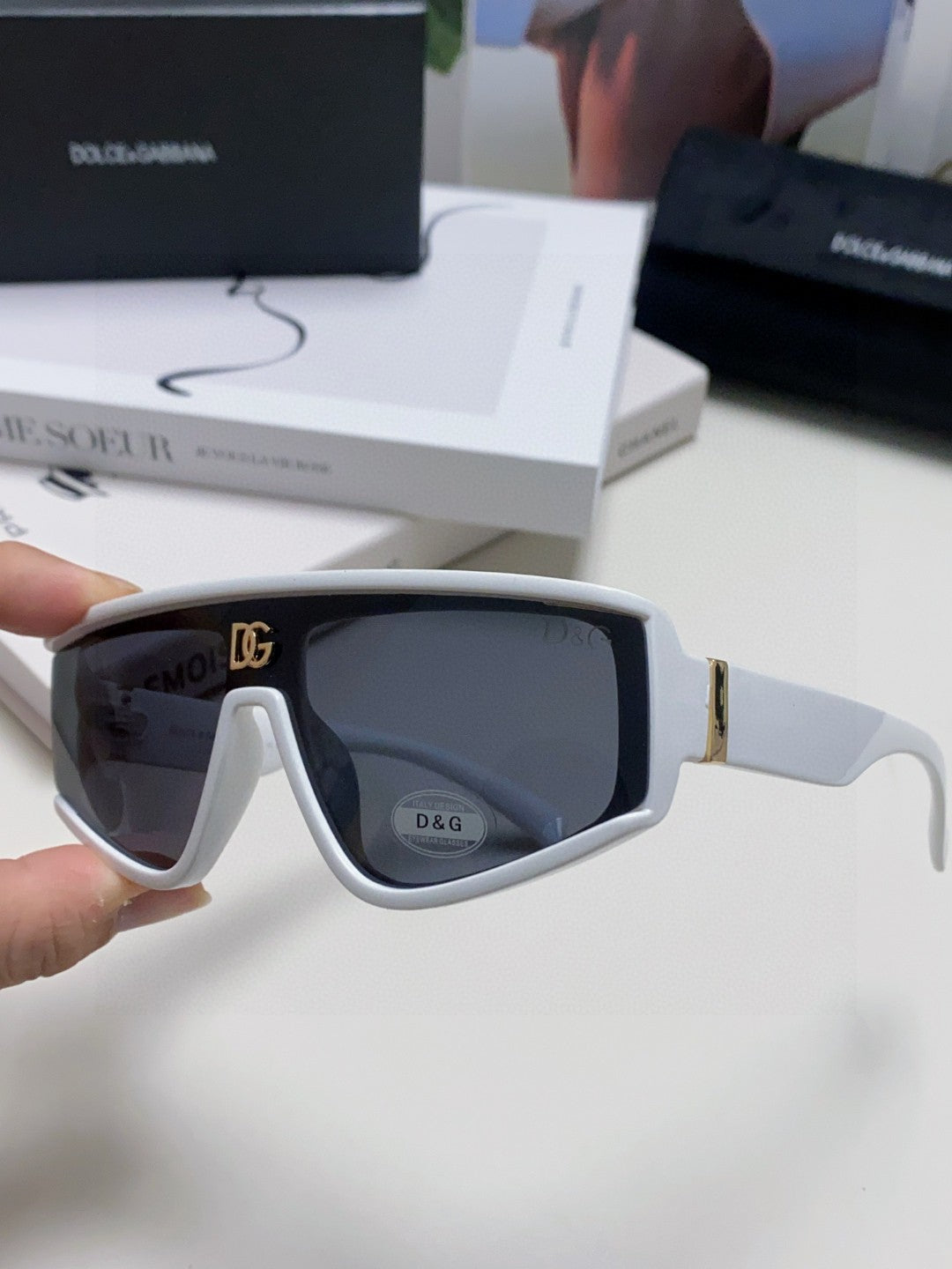 Dolce & Gabbana Oversized Blue Lens Sunglasses for Men & Women - detail image 5