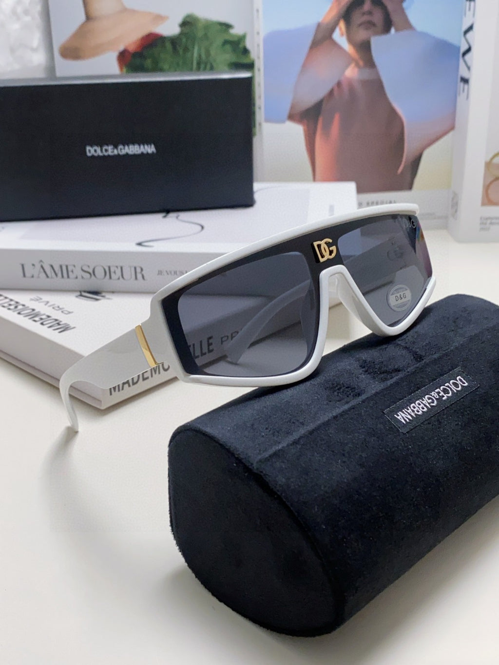 Dolce & Gabbana Oversized Blue Lens Sunglasses for Men & Women - 399471 - detail image 7